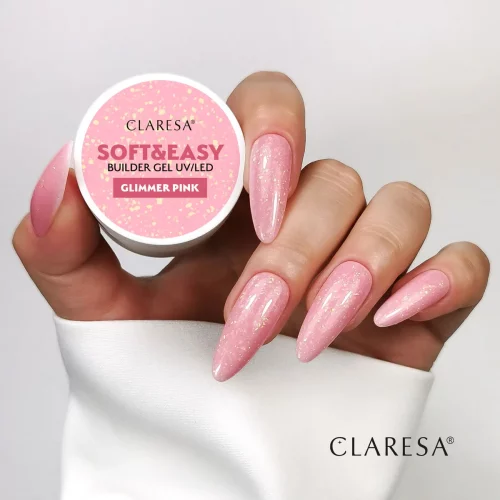 Claresa SOFT&EASY Builder Gel GLIMMER PINK 12g