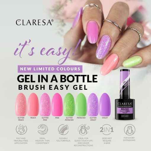 Claresa BRUSH EASY GEL (Gel in a Bottle) PISTACHIO 5g (Limited Edition) - Image 8